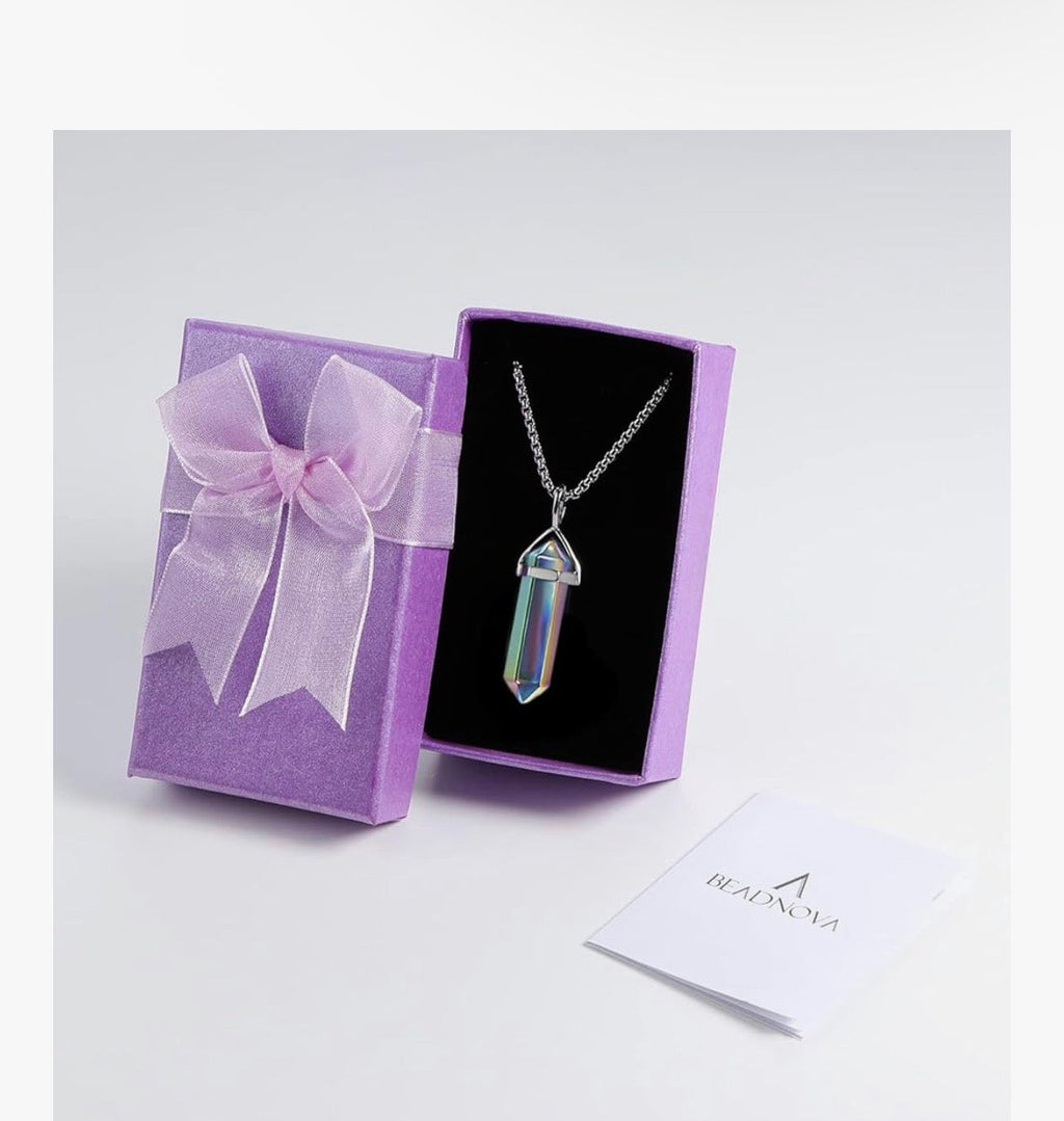 Amethyst Tree of Life Crystal Necklace