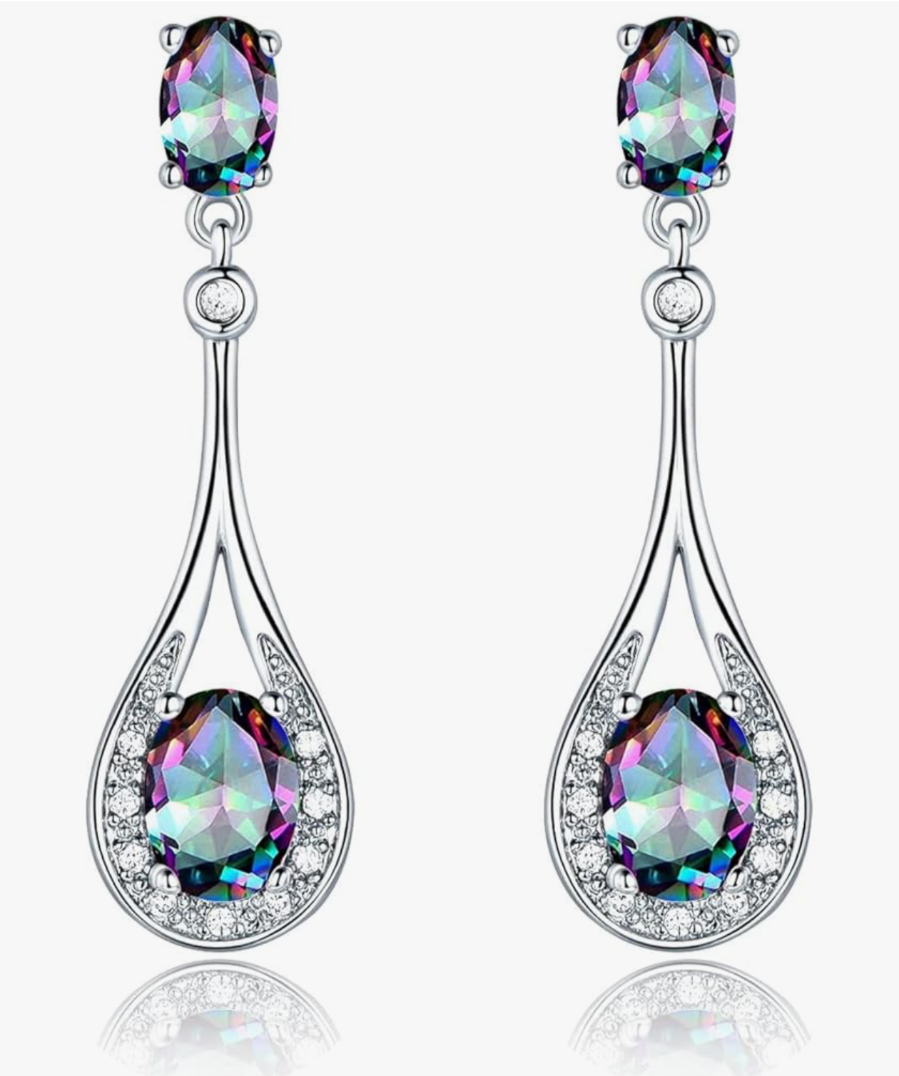Rainbow Mystic Drop Earrings