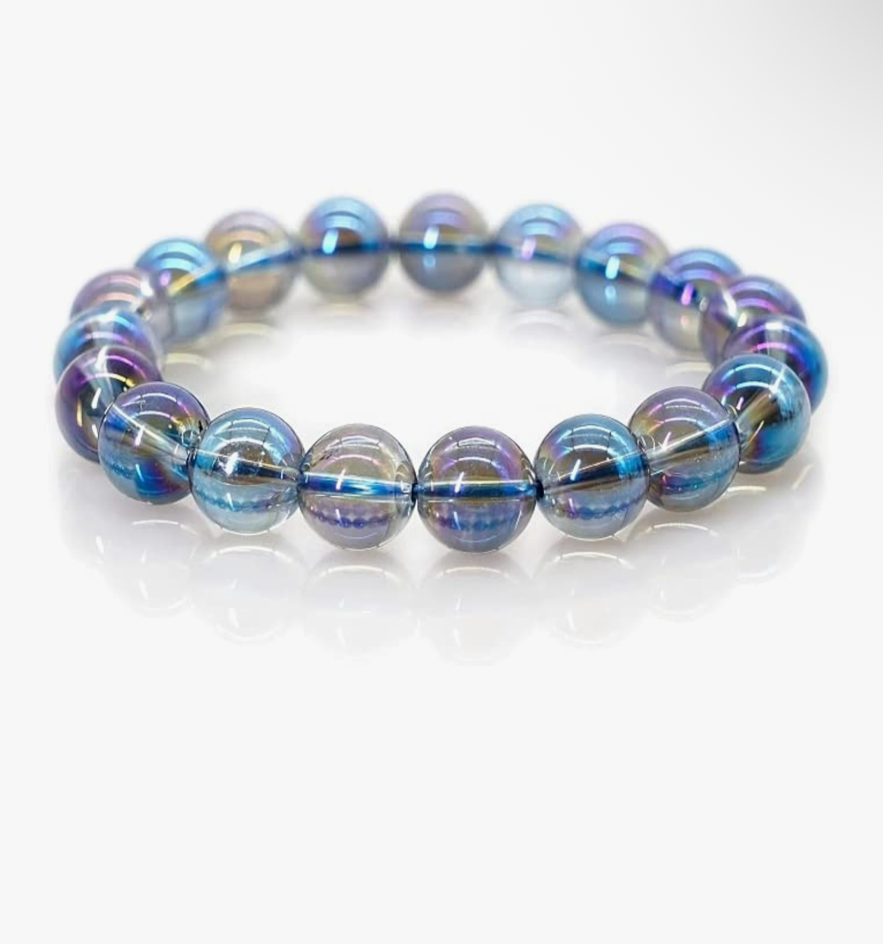 Aurora Aura Quartz Bead Bracelet