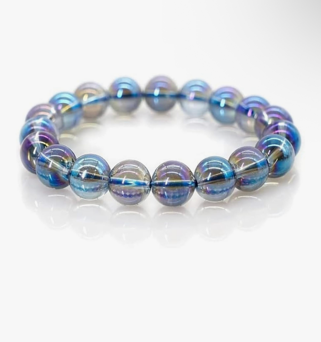 Aurora Aura Quartz Bead Bracelet