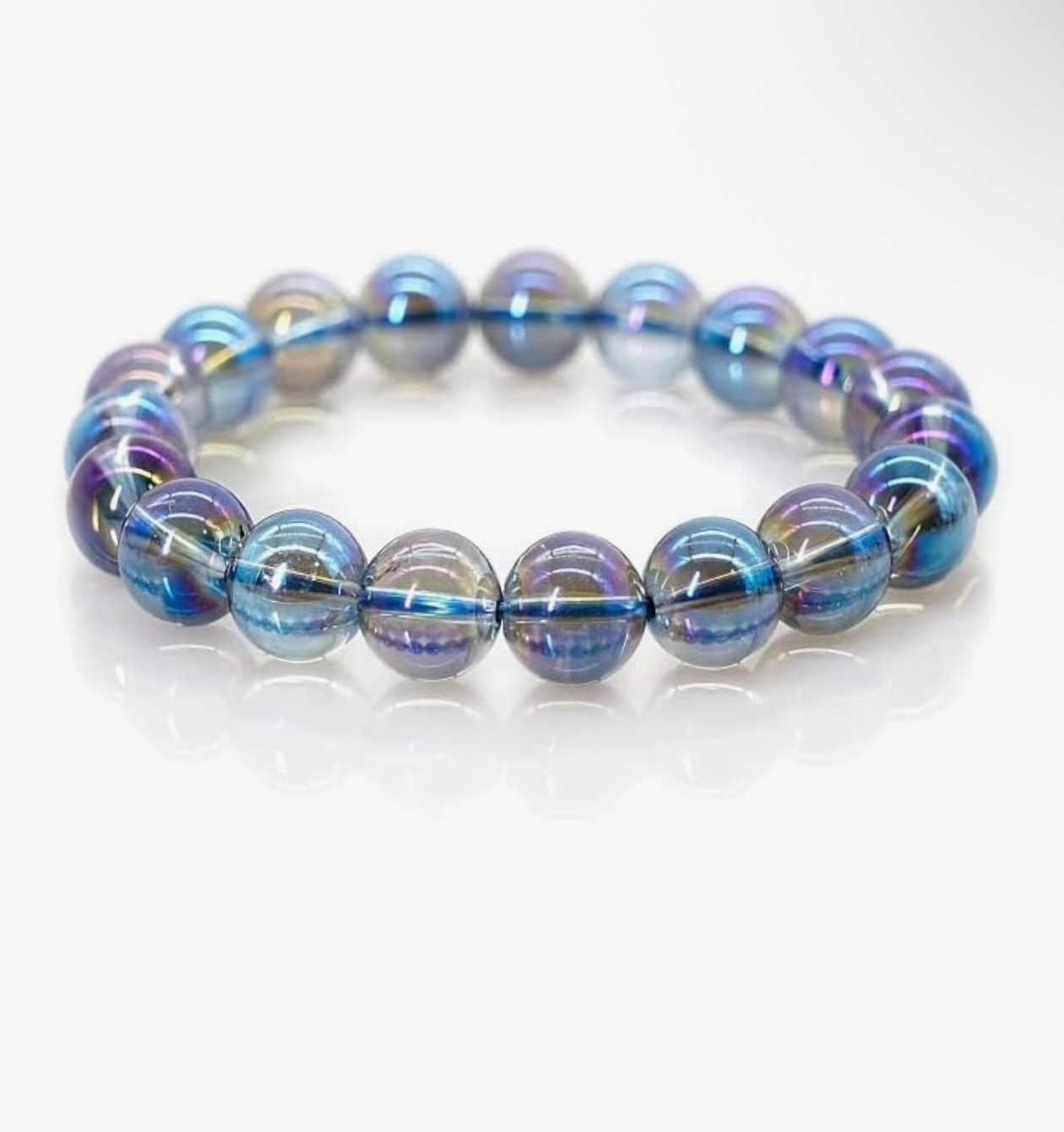 Aurora Aura Quartz Bead Bracelet